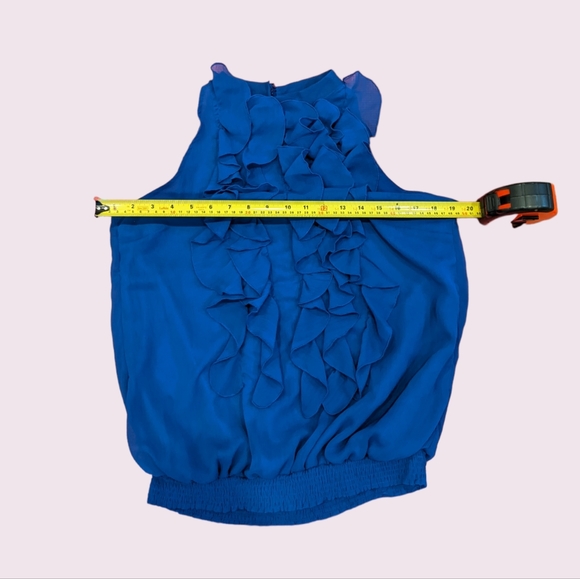 3/$15 Mossimo Chiffon Ruffled Office Halter Tank Keyhole Back - Picture 5 of 9